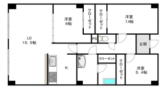 リビングの隣にバルコニーあり