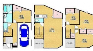 ４ＬＤＫ　間取り図