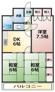【間取り】 3DK