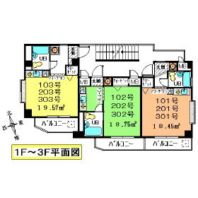 ３０１号室　最上階角部屋
