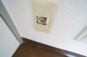 リビングにガスコックがついています