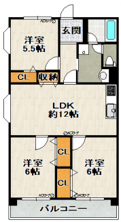 各部屋収納たっぷりの３ＬＤＫ
