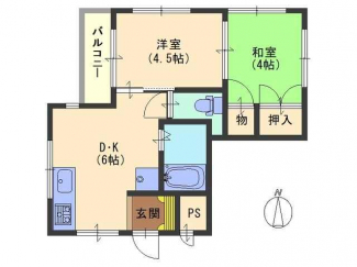 和室４．５畳を洋室４．５帖に改装します。室内洗濯機置き場。