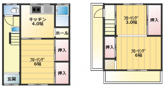 全室洋室の間取りです。