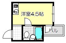 1～5号室は東向きとなります。