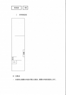 本町６８番地　本町商店街内　１階の画像