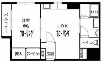 1LDKの全面改装しているお部屋です。