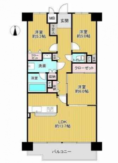 ３ＬＤＫ　間取り図