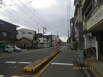 阪堺上町線帝塚山３丁目まで206m