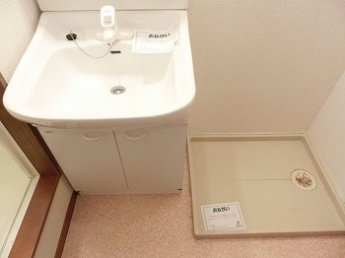 スペースが確保できる洗面所です