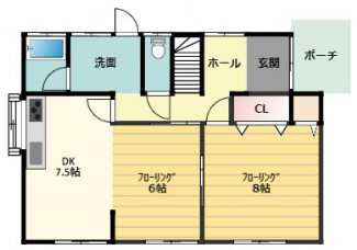 母屋１階間取り