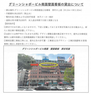 南面壁面看板の貸出について