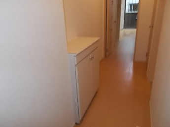 収納もある玄関です