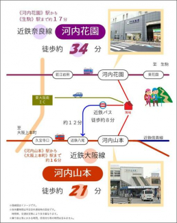 交通案内、バスのご利用が便利な立地です