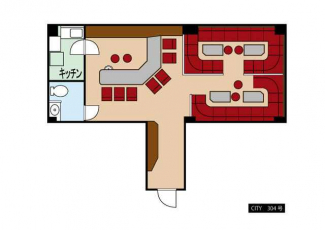 スナック用店舗！！　カウンター：７席　ボックス：２５席