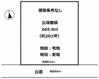 マキノ町高木浜１丁目200坪土地の画像