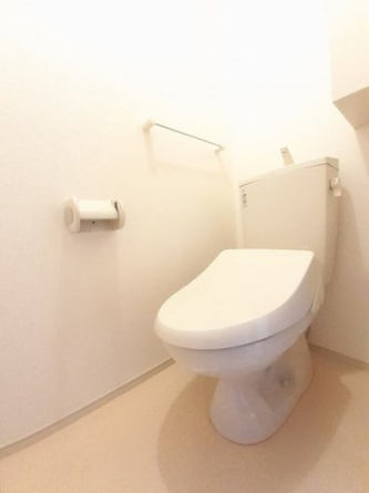 落ち着いた色調のトイレです