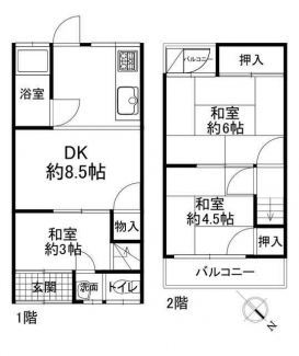 堺市西区浜寺石津町中１丁テラスハウスの画像