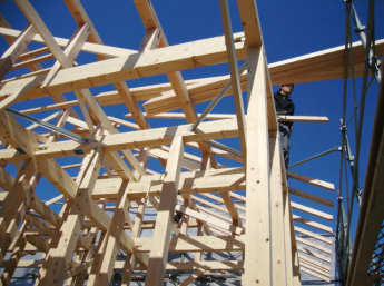 木造軸組み工法。