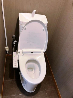 落ち着いた色調のトイレです