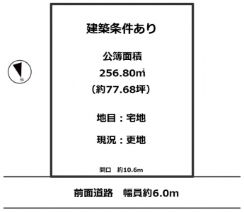 古田刈分譲地　西区画の画像