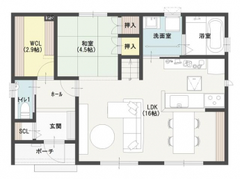 ～ピュアタウン新居浜土橋３号地～　１階間取り図