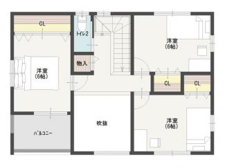 ～ピュアタウン新居浜土橋３号地～　２階間取り図