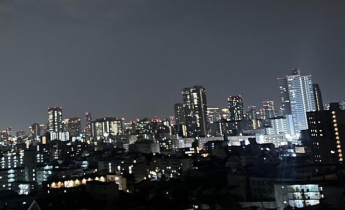 １３階からの魅力的な夜景です！　淀川から上がる花火もバルコニ