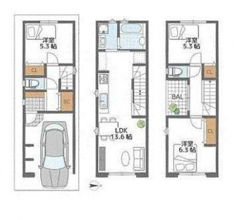 ３ＬＤＫ　間取り図