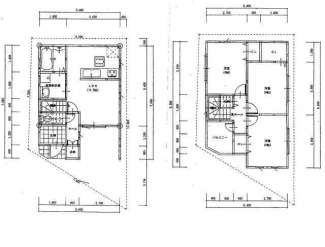 ２階建て、３ＬＤＫ、土地面積６１．９２ｍ２、建物面積８２．０