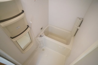 風呂の蓋をたてかけておけるスペースあり
参考、同建物・同間取りの号室