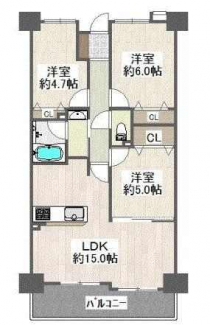 ３ＬＤＫ　間取り図