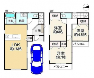 八尾市上之島町南６丁目の新築一戸建ての画像