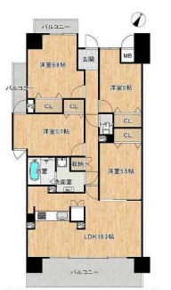 ４ＬＤＫ　間取り図