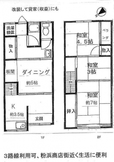 大阪市住吉区東粉浜３丁目の中古テラスハウスの画像