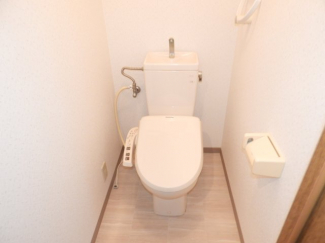 落ち着いた色調のトイレです