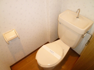 落ち着いた色調のトイレです