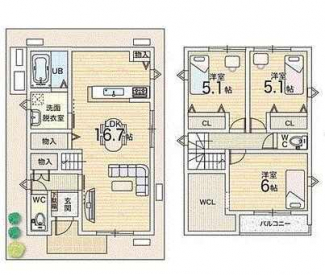 ３ＬＤＫ　間取り図