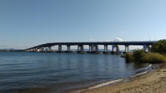 びわ湖大橋まで9000m