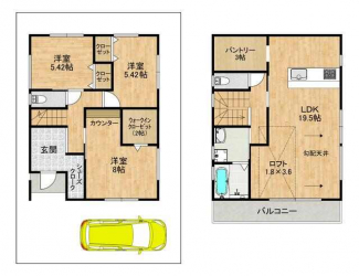 高槻市南平台１丁目の新築一戸建ての画像