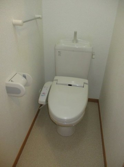 落ち着いた色調のトイレです