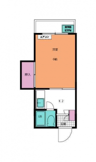 ２０２号の平面図です。ほか、１１戸も同様の間取りです。