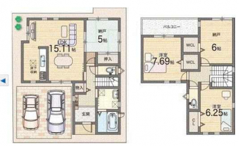 ４ＬＤＫ　間取り図