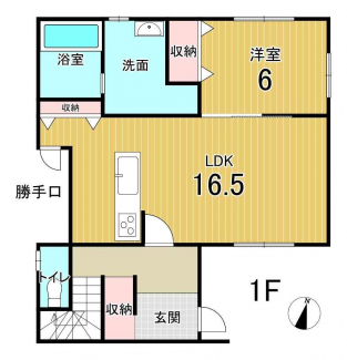 1階、間取り