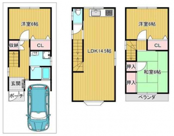 室内リフォーム済みでピッカピカです。全居室約６帖以上もありＬ