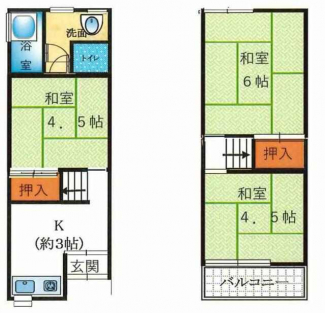 高槻市三島江４丁目の中古テラスハウスの画像