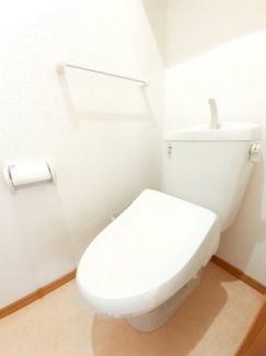 落ち着いた色調のトイレです