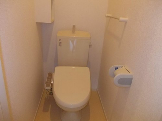 落ち着いた色調のトイレです