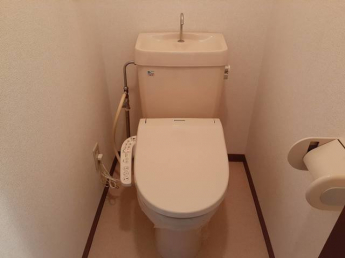 落ち着いた色調のトイレです