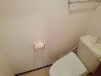 落ち着いた色調のトイレです